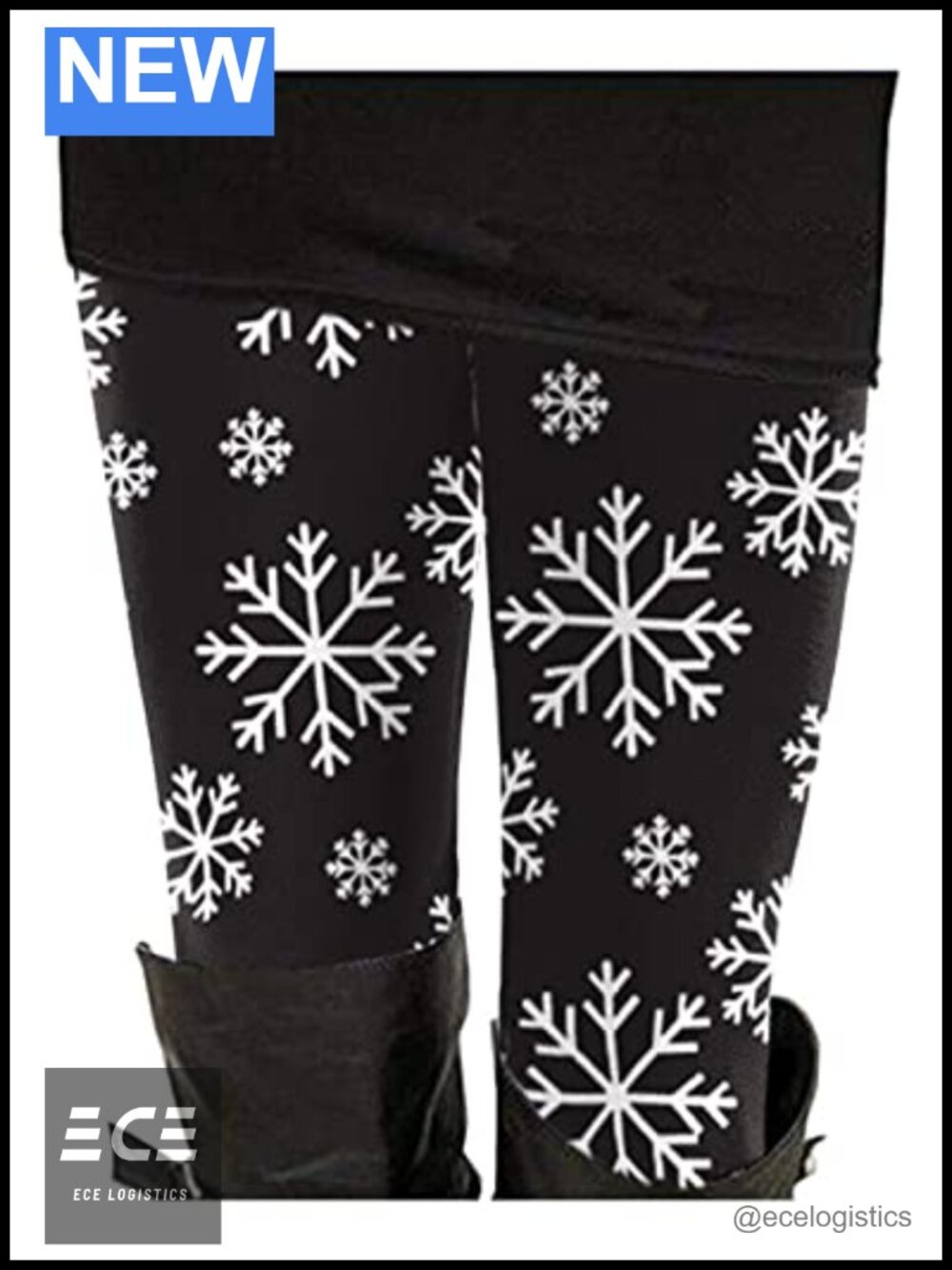 Women's Brushed Christmas Ankle Leggings Stretch Pull On Holiday